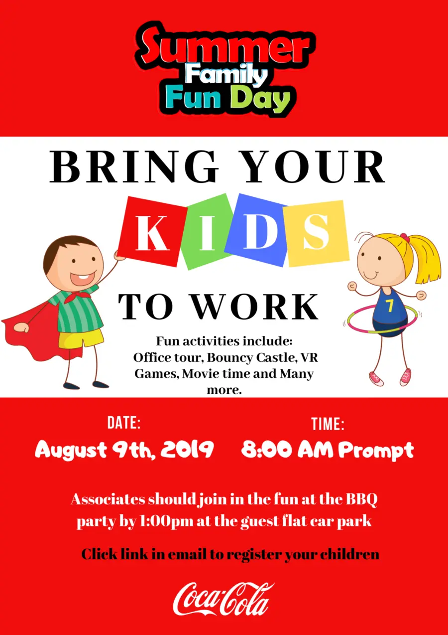 Coca-Cola Nigeria Summer Family Fun Day artwork designed by Peace Odekpe